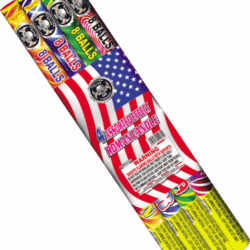 ASSORTED ROMAN CANDLES - 8 SHOTS - 4 ASSORTED EFFECTS