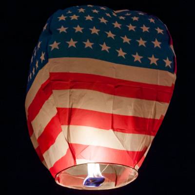 Red, White & Blue Sky Lanterns