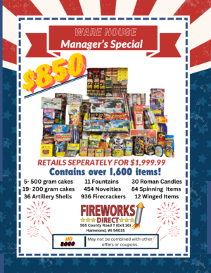 $850 Warehouse Manager’s Special
