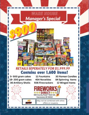 $900 Warehouse Manager’s Special